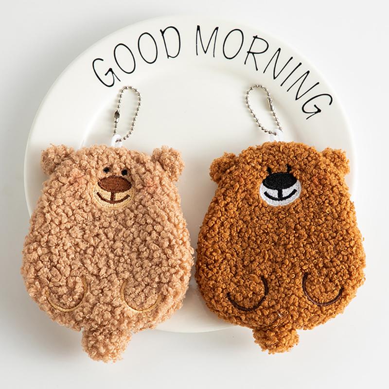 Kawaii Bear плюшевые сумки для монет кошелек для женщин и девочек карманный кошелек для денег студенческий мини-держатель для кредитных карт сумка для хранения наушников