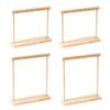 Solid Wood Necklace Display Stand Functional Wood Jewelry Stand Simple Display Holder for Necklace Arrangement