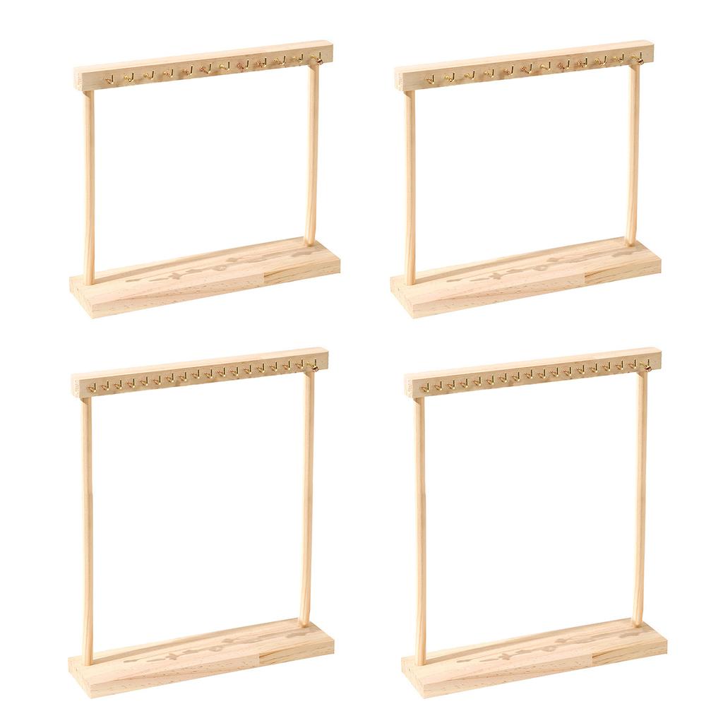 Solid Wood Necklace Display Stand Functional Wood Jewelry Stand Simple Display Holder for Necklace Arrangement
