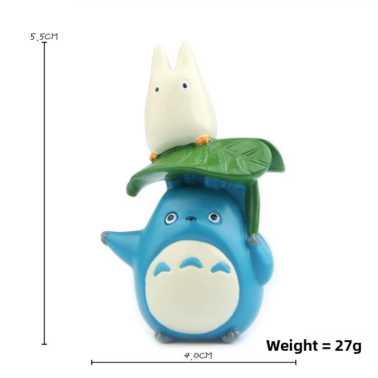 Kawaii Resin My Neighbor Totoro Model With Bus And Leaf Design For Home Decor