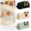 Desktop Organizer Cartoon Pencil Box Large Capacity Zipper Pencil Pouch Panda Pen Holder  Office