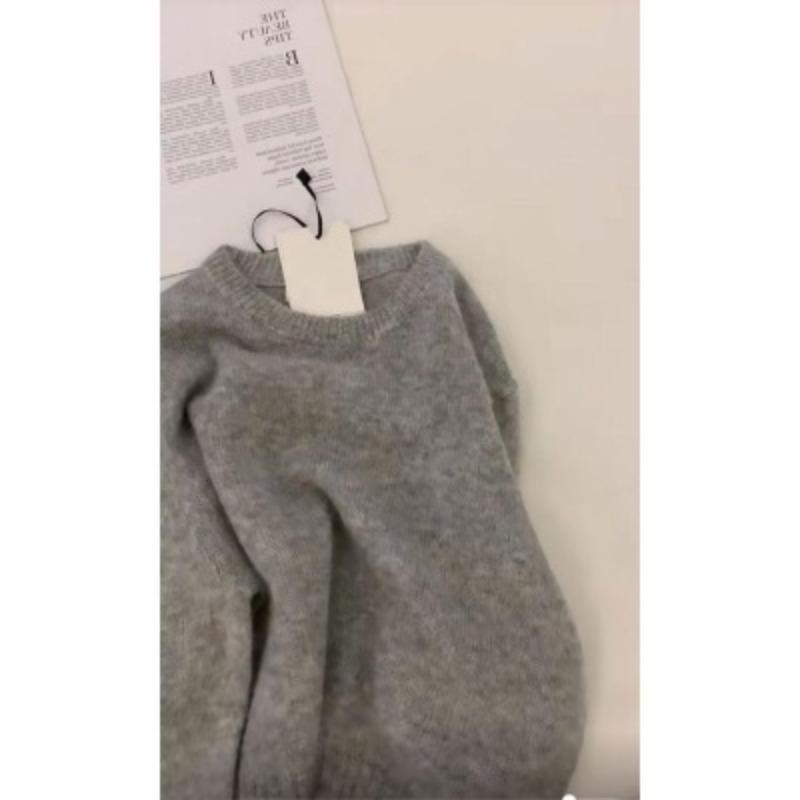 Raccoon fleece pullover sweater women's autumn and winter loose outer wear lazy wind soft waxy knitted sweater with bottom and inner top