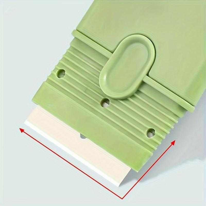 Мини-скребок с защитной крышкой, портативный двусторонний керамический очиститель для стен, скребок для плитки и многофункциональный чистящий инструмент.