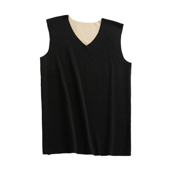 Мужской жилет-топ с V-образным вырезом, без рукавов, термофиксирующий бесшовный дизайн, двусторонний, матовый, ремесленный, пуловер, жилет