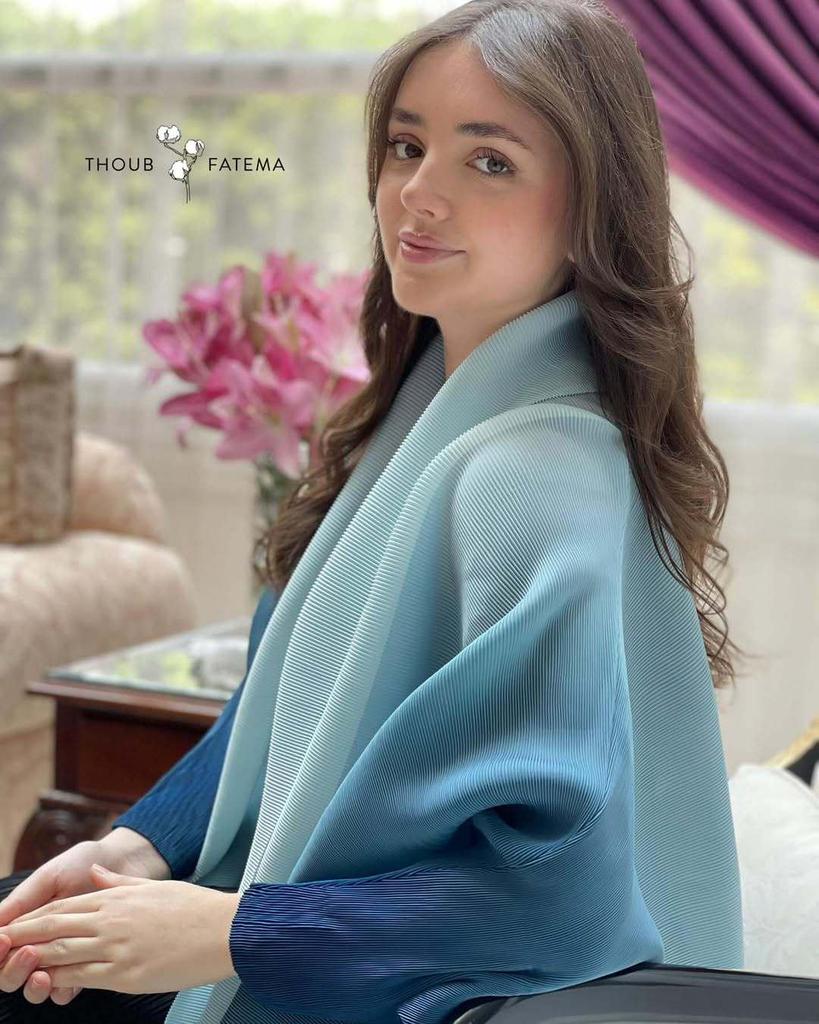 Женское весеннее пальто большого размера с рукавами «летучая мышь» с градиентом - Модное длинное кимоно в стиле Мияке