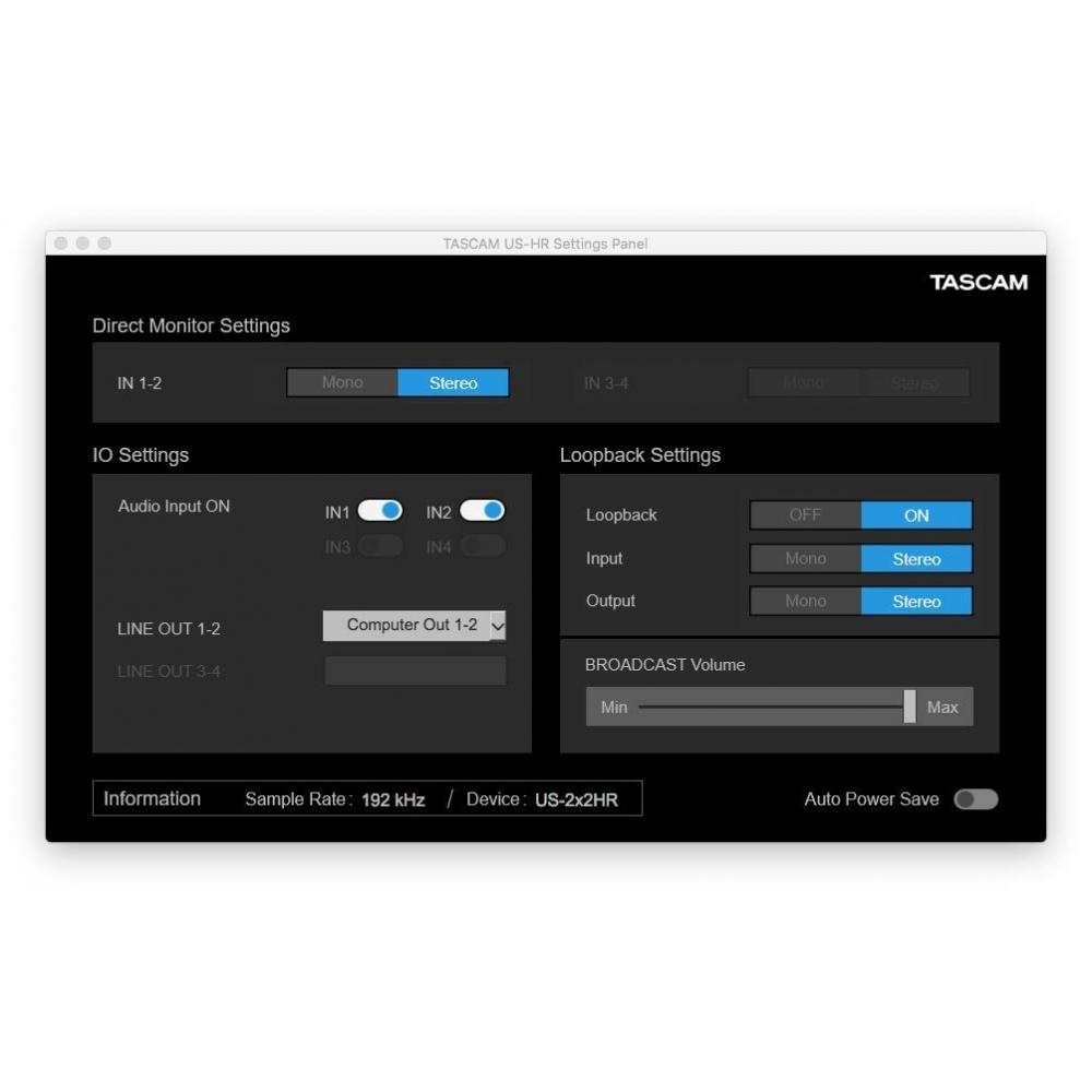 TASCAM US-2X2HR 2Mic, 2IN2OUT 24bit192kHz Высокое разрешение USB AudioMIDI Интерфейс Youtube Music Production Прямая трансляция DTM