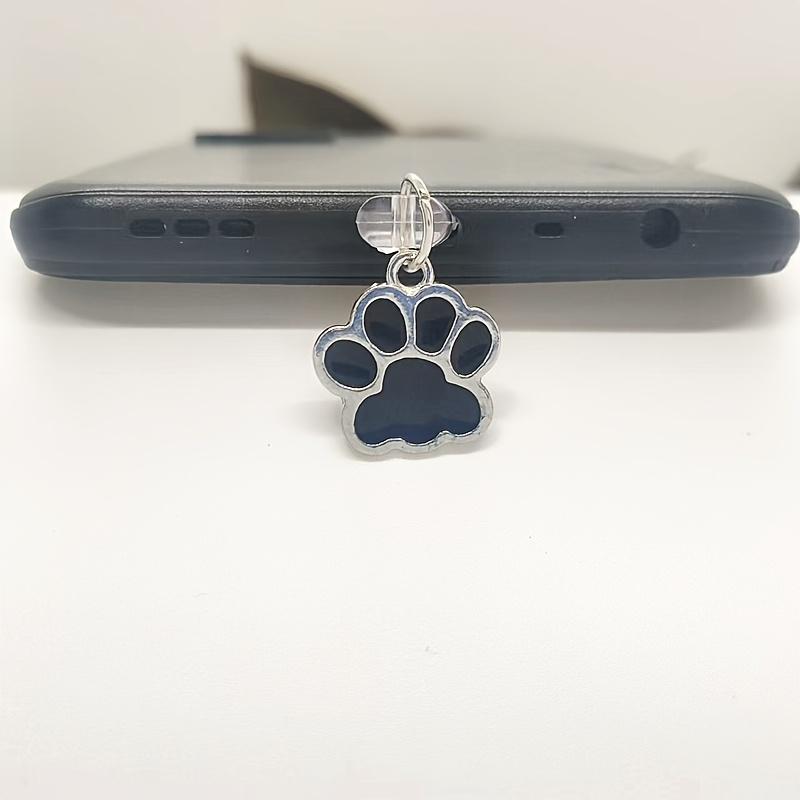 1 шт. ПВХ заглушка от пыли для смартфонов, глянцевая подвеска в виде лапы медведя, безопасная для домашних животных, декоративный аксессуар-заглушка для мобильного телефона