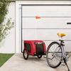 VidaXL Bicycle Trailer for Dog Red and Black Oxford Fabric and Iron 93999