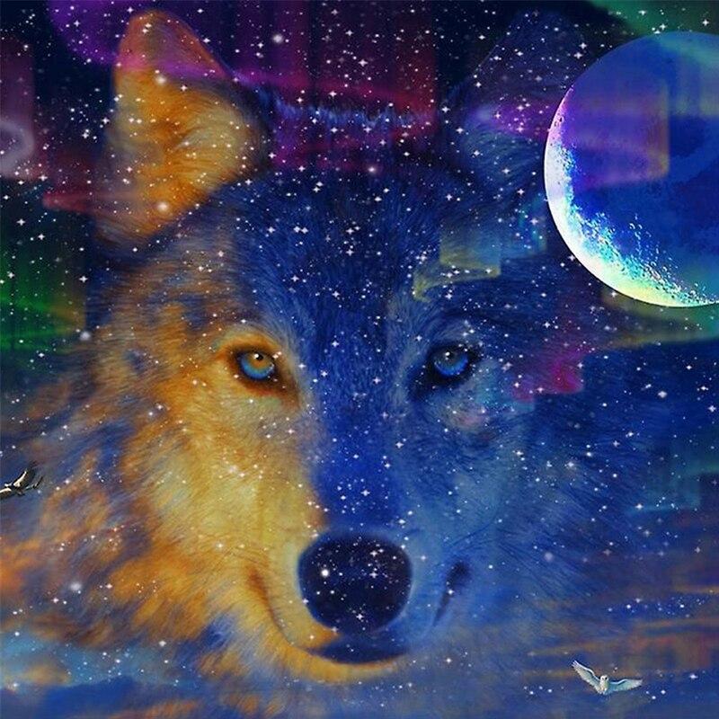 Новый 5D DIY алмазная живопись волк Алмазная вышивка животные пейзажи вышивка крестиком полная круглая дрель домашний декор ручной подарок