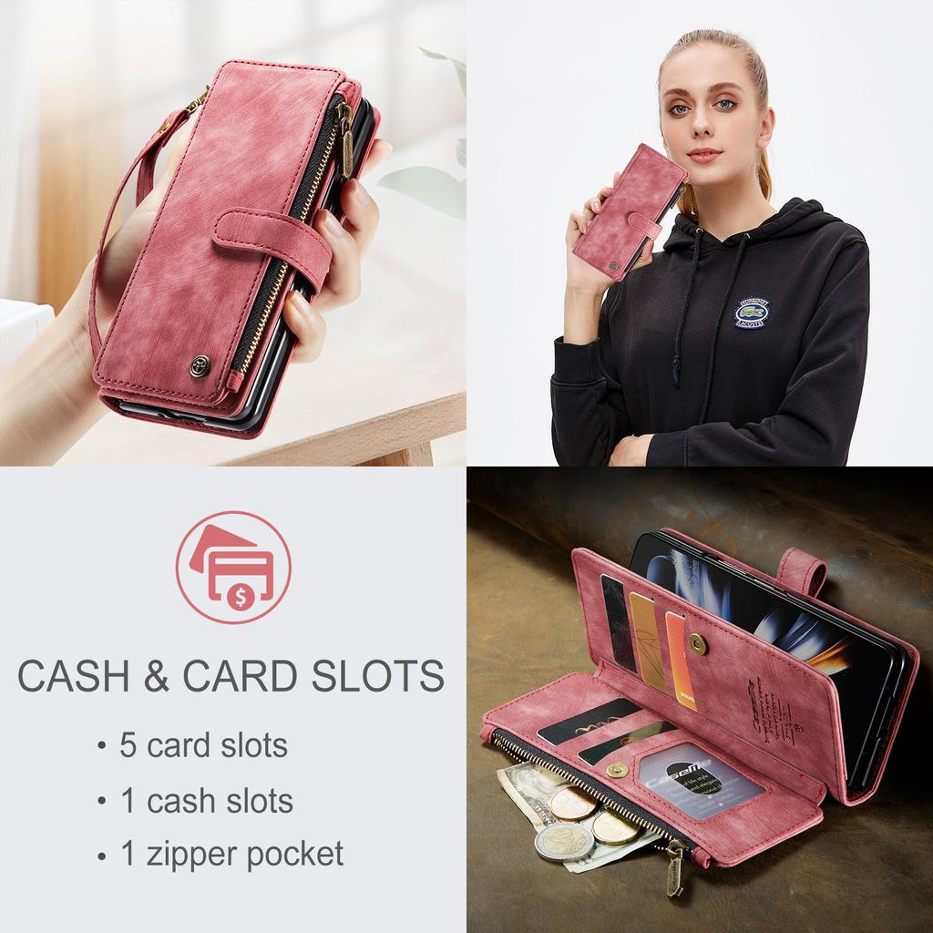 Luxury Leather Wallet Cover Case For Samsung Galaxy Z Fold 4 5g Fold3 Fold 3 Fold4 Zfold4 S23 Plus S22 Ultra S21 S20 Fe Cases