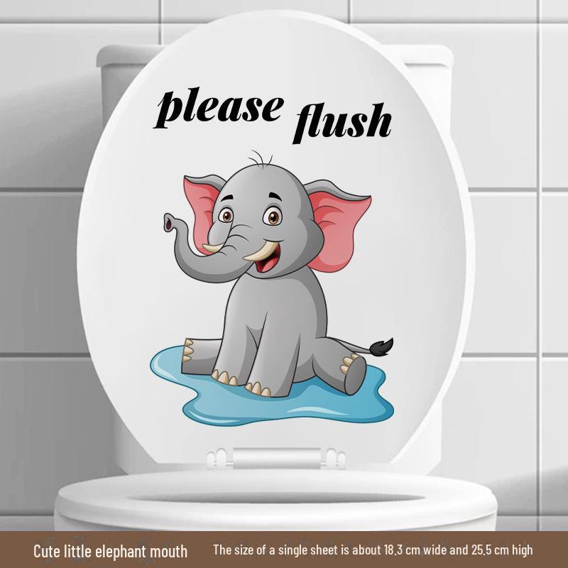 Милые водонепроницаемые наклейки на стену в виде слона для ванной комнаты - модель MT23060