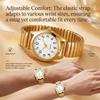 Large Digit Dial Watch with Elastic Band Waterproof Durable Glass Surface for Men Women