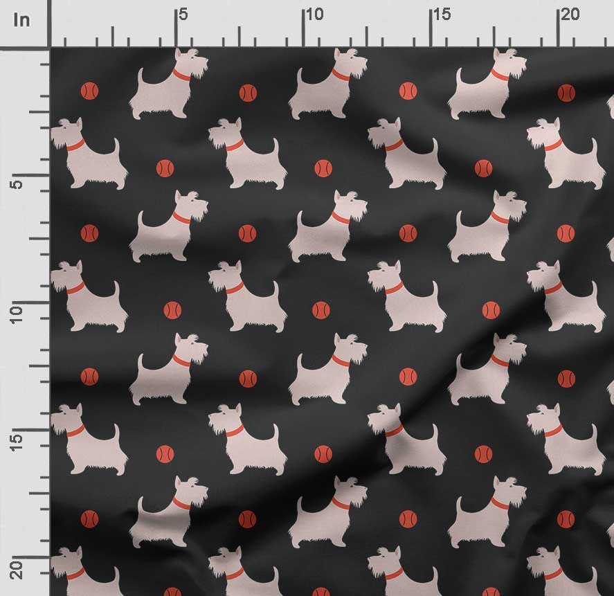 Soimoi Принт собаки, хлопковый батист, ткань для квилтинга, продаваемая во дворе, ширина 42 дюйма, хлопчатобумажная ткань средней плотности, швейные принадлежности, бежевый и