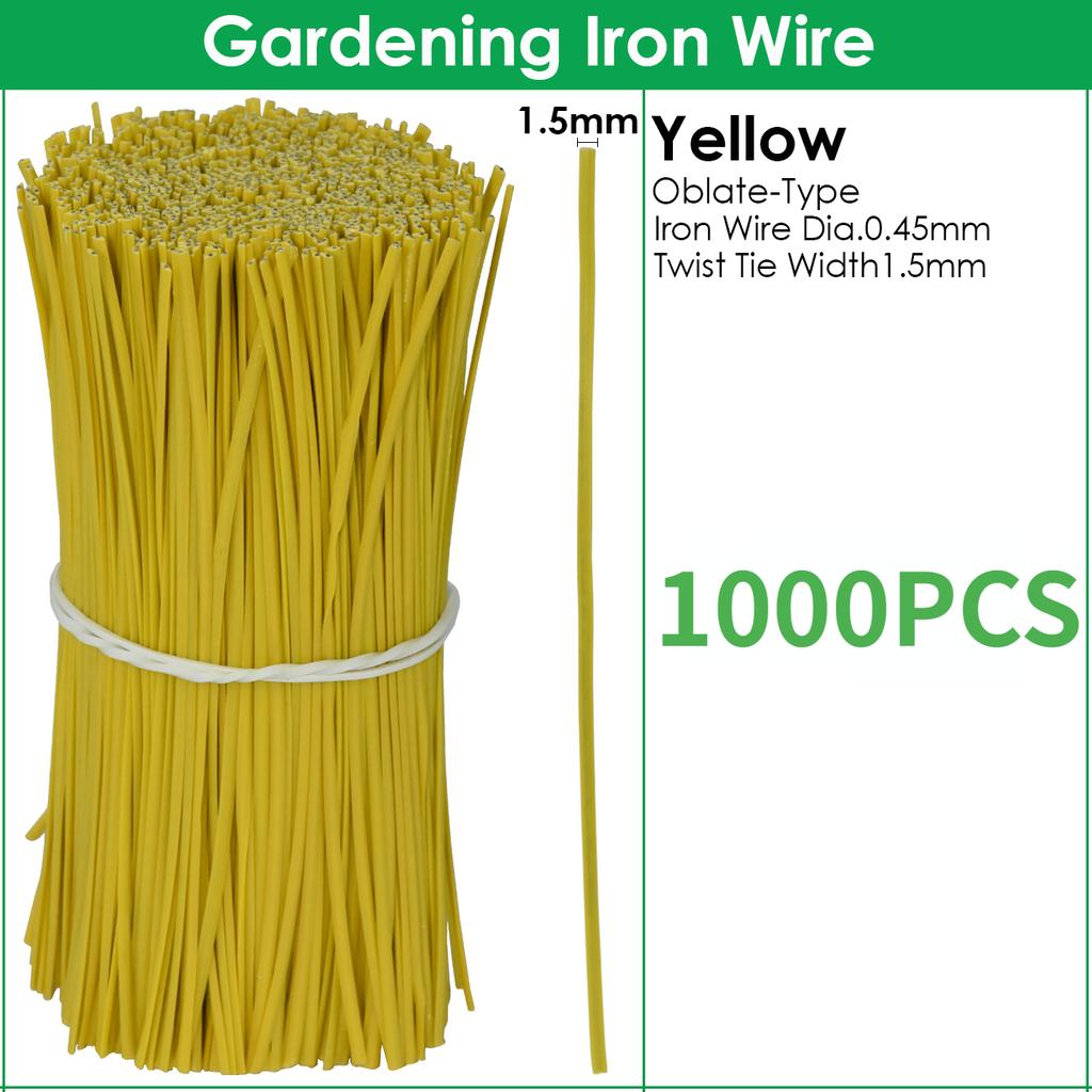 1000 шт. садовые кабельные стяжки многоразовые сплющенные железные проволочные стяжки для цветочных растений, восхождение на лозы, многофункциональные фиксирующие струны с покрытием