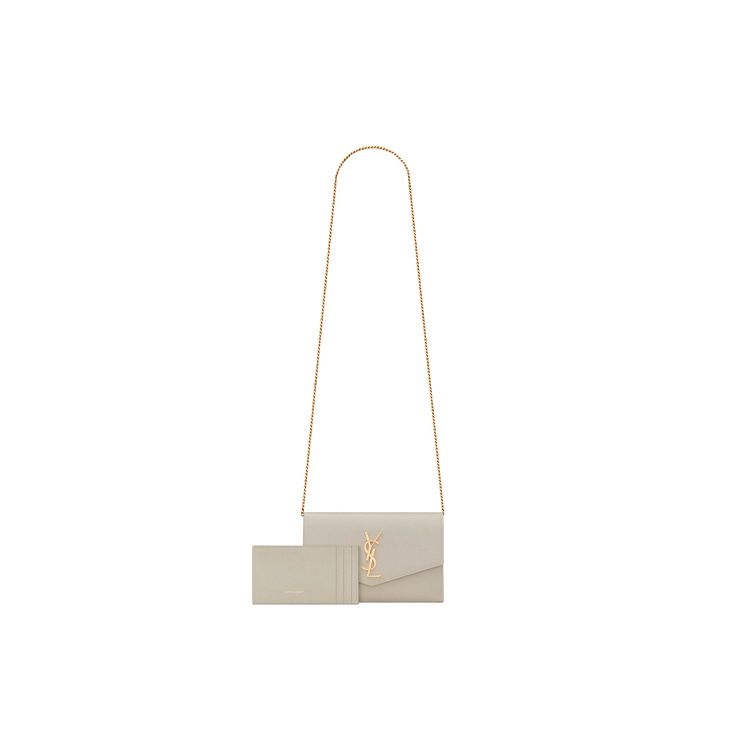 Saint Laurent Uptown Chain Wallet Crema Soft Women Shoulder_bags White 607788-1GF0J-9207