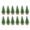 12Pcs Mini Christmas Tree Pine Trees DIY Christmas Decorations for Home Table Xmas Ornaments Dollhouse New Year Decor Kids Gift