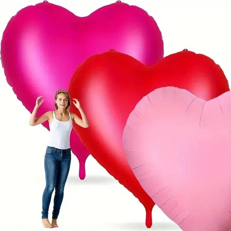 1PC Huge heart-shaped Aluminum 63 inch Foil Balloon Day Wedding Scene Birthday Anniversary Engagement Party Decoration Supplies