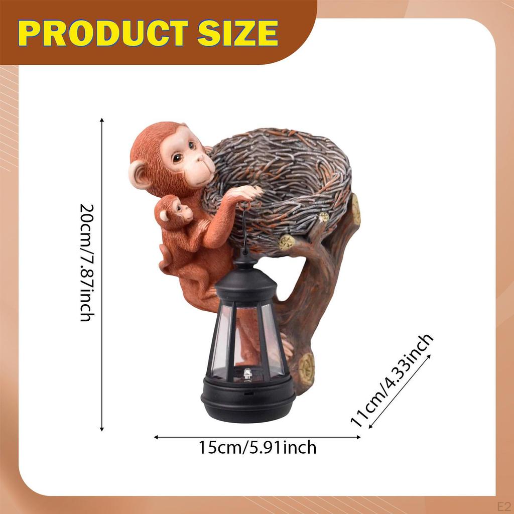 Солнечный свет Статуя обезьяны Смола Украшение Креативный подарок на новоселье Фигурка Сад