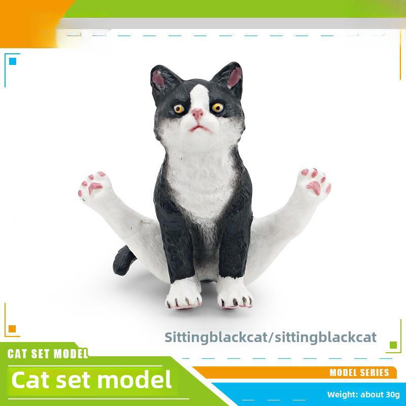 Детский набор игрушек «Черно-белый котенок» — китайские сельские украшения в виде кошечки