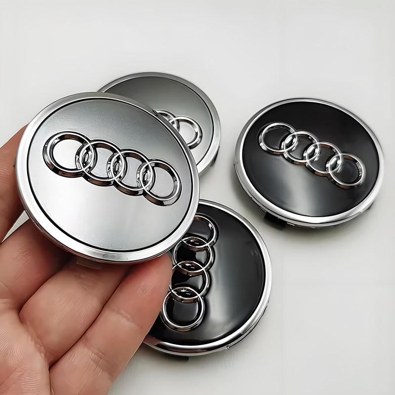 Для Audi 8V 4 шт. Для Audi A3 A4 A5 A6 A7 A8 S4 S6 A1 A2 Q5 Подходит 60 мм 61 мм 68 мм 69 мм Замена значка центральной заглушки ступицы колеса автомобиля