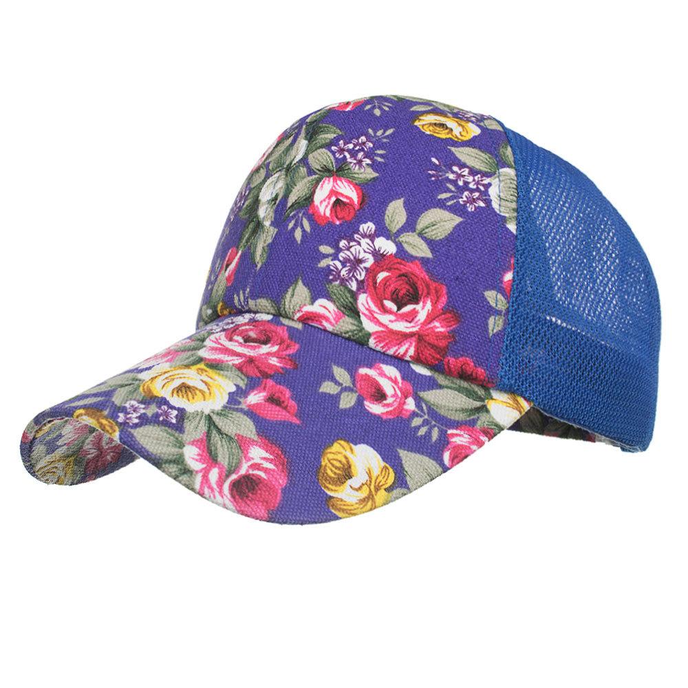 Spring and Summer New Printed Mesh Cap Baseball Cap Sunshade Outdoor Sun Hat