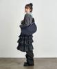 Kijiko Ke702-Frill Cancan Midi Skirt Check Navy