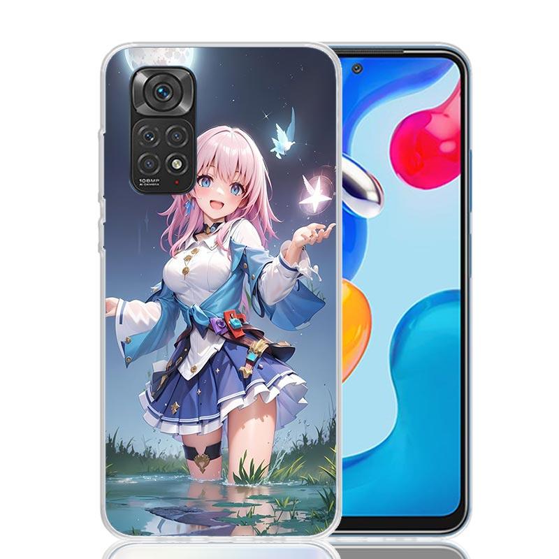 Чехол для телефона Honkai Star Rail Марч 7-е для Xiaomi Redmi Note 15 14 13 12S 12 Pro Plus 11S 11E 11 11T 10S 10 Искусство Мягкий Узор Чехол