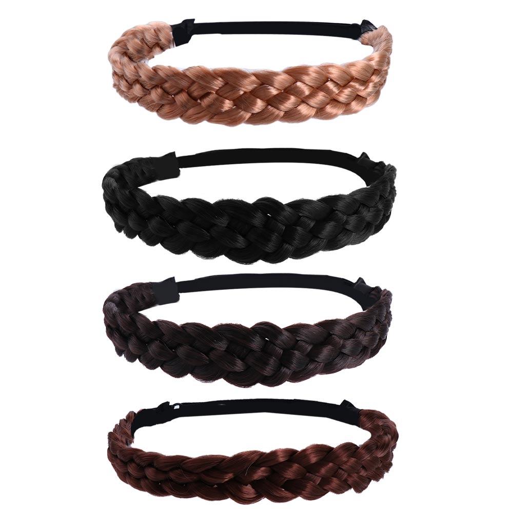 Головной убор принцессы, богемная плетеная повязка для волос, эластичная плетеная повязка на голову, обруч для волос, парик, повязки на голову