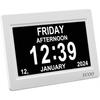 Dementia Clocks 7 Inches Calendar, Day Date Clock with Large Clear Digits Display, Alarm Clock With HD Digital Photo Frame
