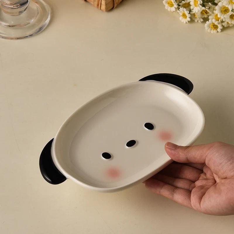 1pc/2pcs Ceramic bread plate, small dog shaped plate, cute mini fruit plate, dessert plate