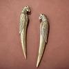 Vintage Phoenix Tea Knife Set: Antique Brass Parrot Needle & Copper Craft Collectible
