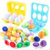Montessori Eggs 3D Puzzle Toys For Children Educational Learning Math Toy Kids Color Shape Recognize Match Easter Egg For Kids