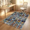 Dog Theme Crystal Velvet Rug Personalized Custom Name Text Soft Floor Mat Home Decor
