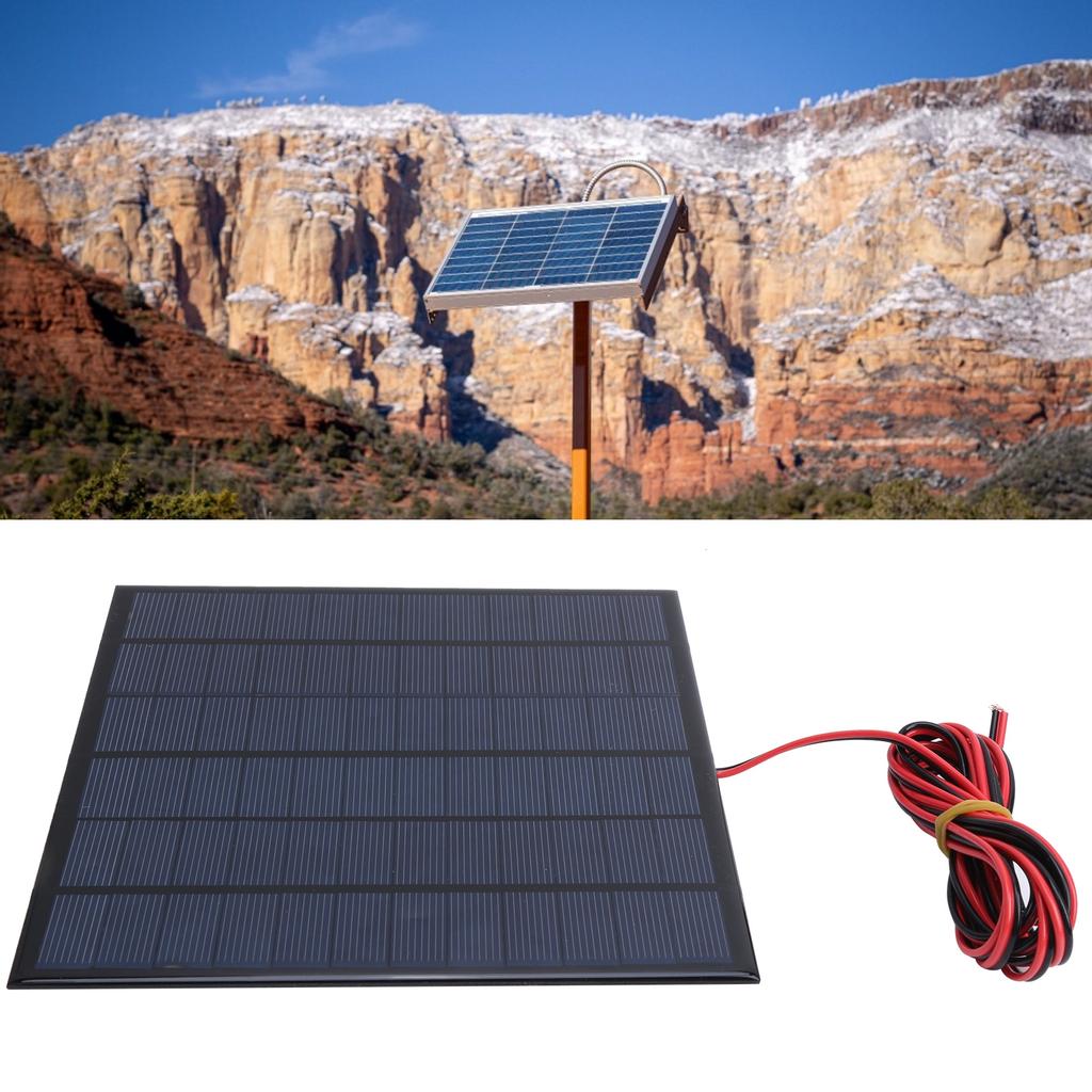 Solar Power Epoxy Module Board Polysilicon DC18V 4.5W Tool Supplies with 2meter Red Black Wire