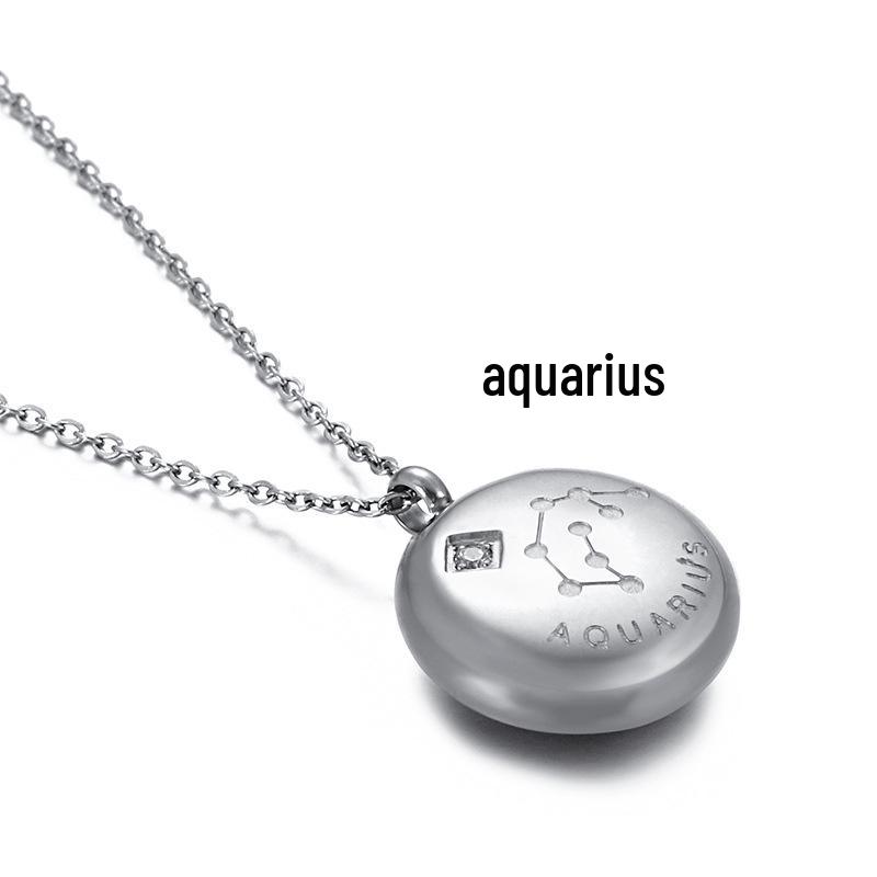 Женское ожерелье Kalen из титановой стали с бриллиантами «Двенадцать созвездий» - Модные украшения в японском и корейском стиле