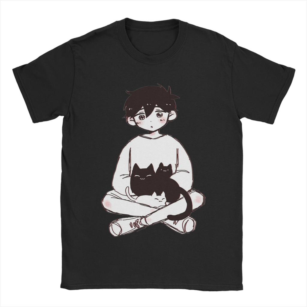 Unisexs Tshirt Omori Sunny And Mewo Novelty Pure Cotton Tee Shirt Short Sleeve T Shirts Crew Neck Tops Party