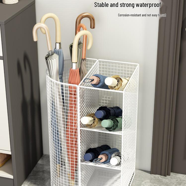 Commercial Lobby & Household Umbrella Rack: Entryway Storage and Drainage Solution