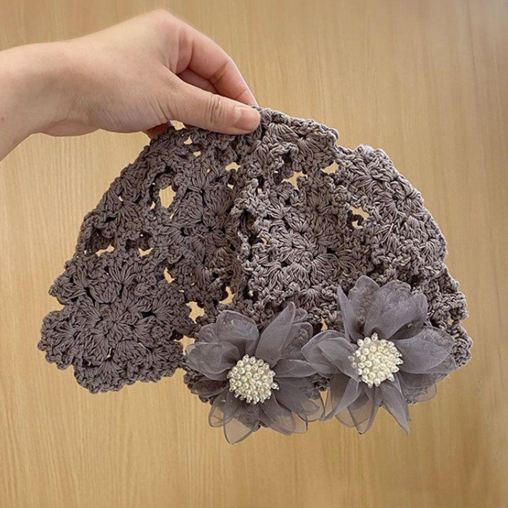 Цветы Берет Кепка Кружева Skullies Hat Дышащая вязаная шапка для женщин