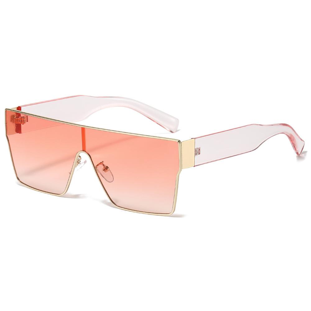 New square sunglasses women's European and American fashion trend one-piece sunglasses men's ins style street sunglasses