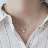 Серебряный кулон-ожерелье S925 Геометрический для женщин - Стильная, Высококачественная цепочка на ключицу