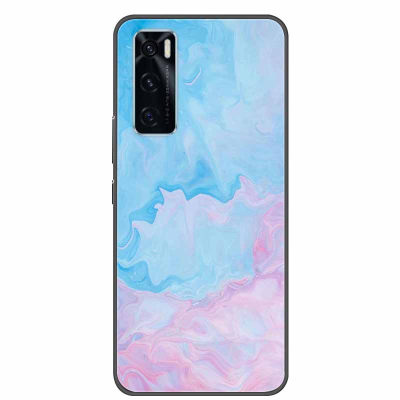 Для Vivo V20 SE Чехол Мраморный Силиконовый Мягкий Бампер из ТПУ Чехол-накладка Для Vivo V20 SE Задняя крышка Чехлы для VivoV20 SE V20SE V 20 SE