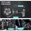 Summer Car Fan USB Free-Rotation Dual-Head Car Headrest Cooling Fans Energy-Efficient 3-Speed Strong Wind Brushless Fan