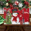 1pc 48x33CM Christmas Placemat Linen Dining Table Mat Coaster Pad Bowl Coffee Cup Mats Xmas Tree Snowman Placemat Tablecloth