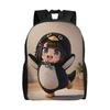 Gugu Gaga Penguin Backpack Cycling Backpacks Girl Designer Print High School Bags Pretty Rucksack