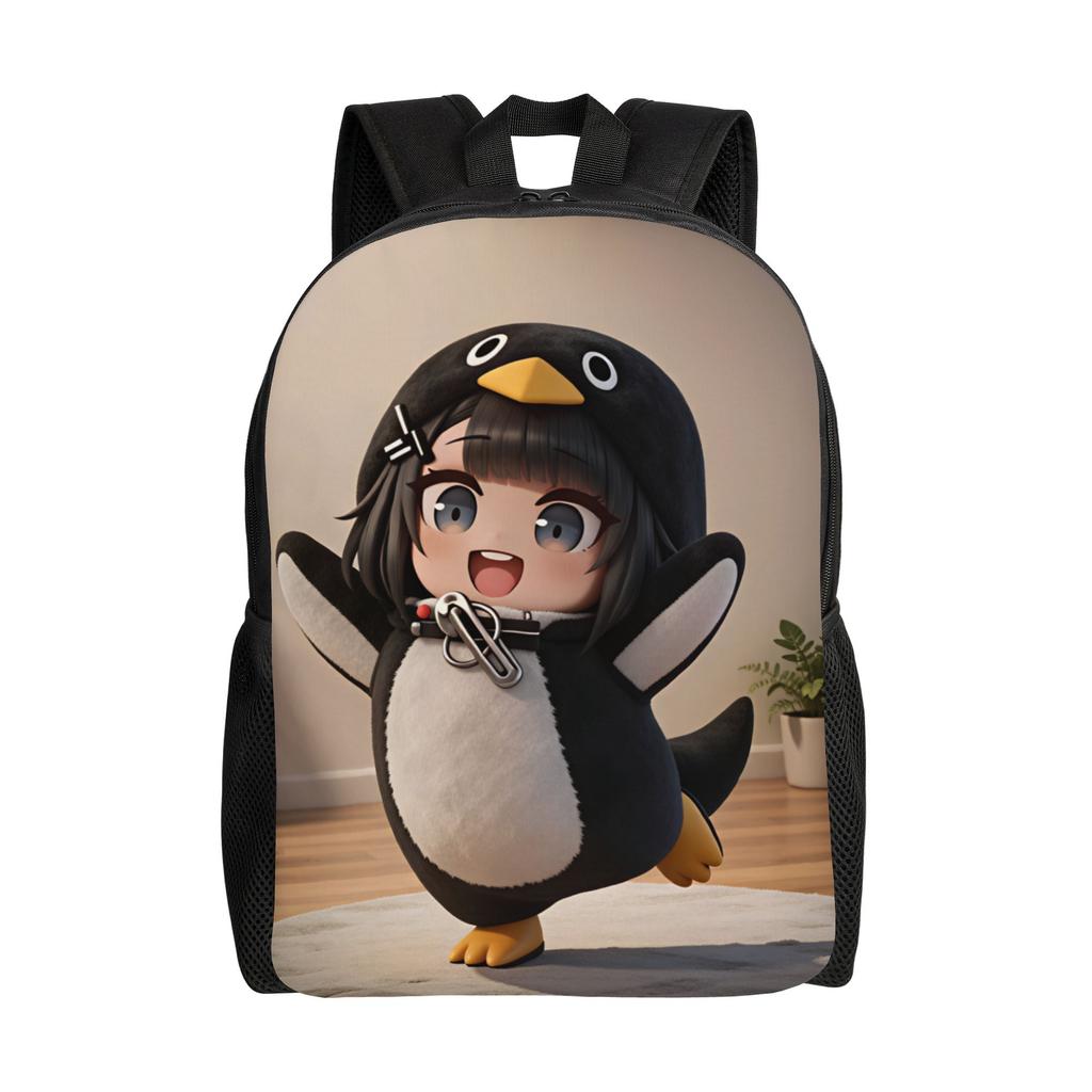 Gugu Gaga Penguin Backpack Cycling Backpacks Girl Designer Print High School Bags Pretty Rucksack