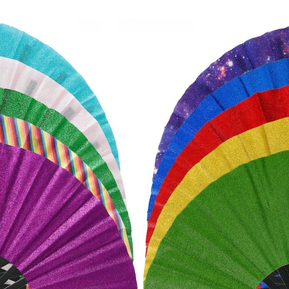 Ручной веер для танца 33 см Веер Кунг-фу Портативный Складной веер с блестками Подарок