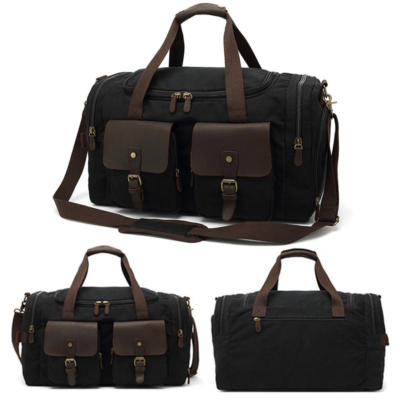 European and American Retro Travel Bags Canvas Leisure Handbags Travel Portable Bags Men's Shoulder Bag