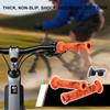 Cycling Handlebar Grips Bicycles Grip Protector Shock Absorbing 2PCS Rubber Grips Non-slip Handlebar Grips For Enhanced Control