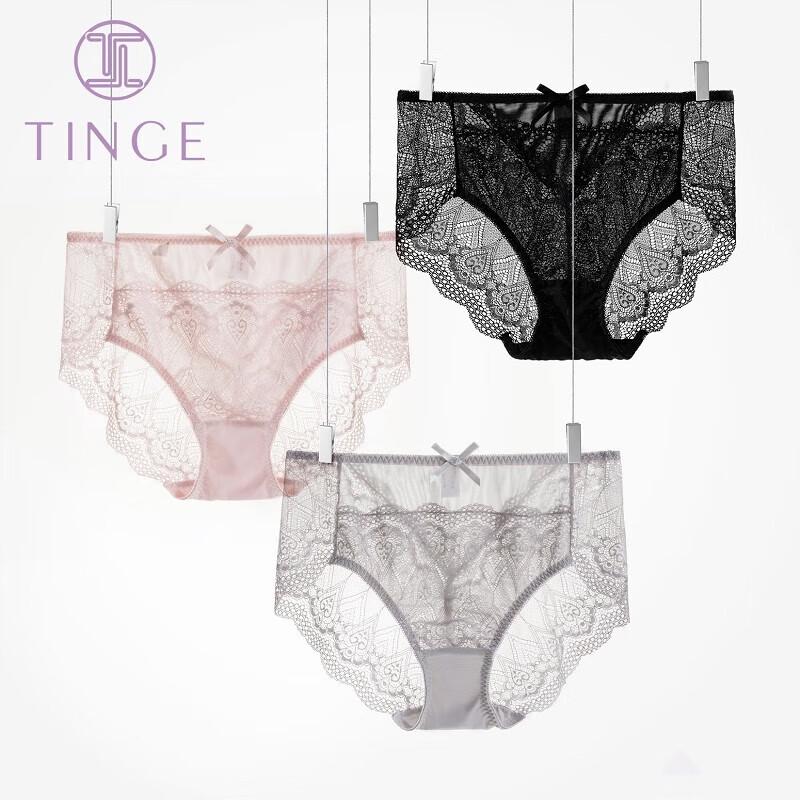 TINGE Women's Lace Seamless Briefs