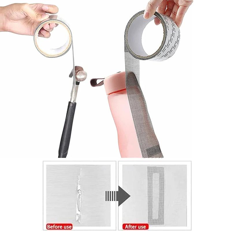 Лента для ремонта москитной сетки на окна шириной 5/10 см, самоклеящаяся заплатка для ремонта оконного экрана, лента для заделывания сломанных отверстий от насекомых